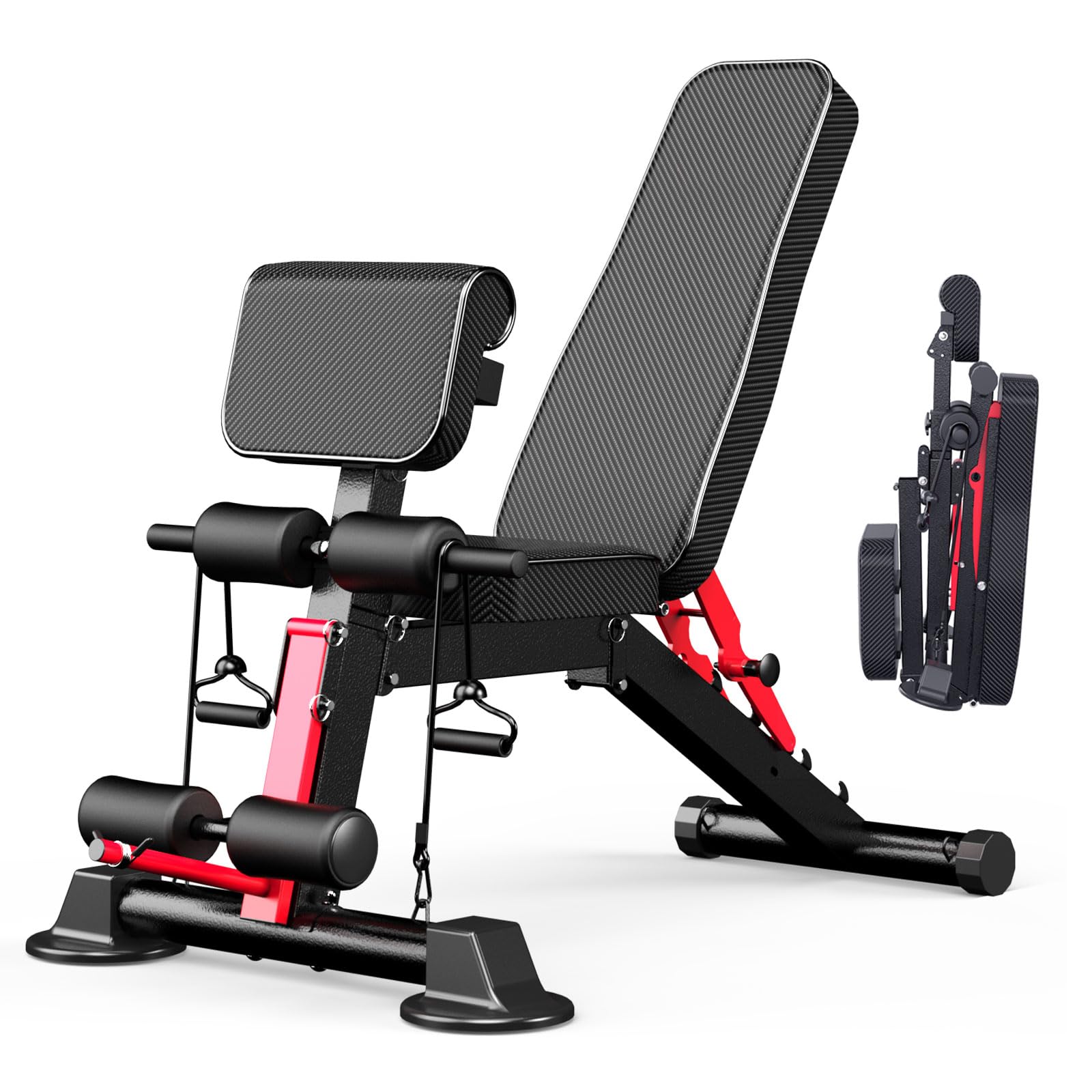 Adjustable Weight Bench - Utility weightBenches for Exercise, for Portable Fitness Strength Training Equipment at Home Gym