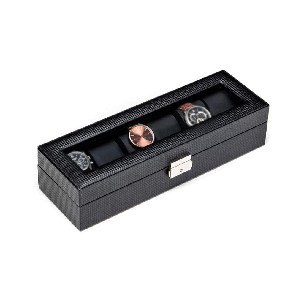 Jewelry Storage Box,Watch Organizer, 6 Slot PU Leather Storage Case