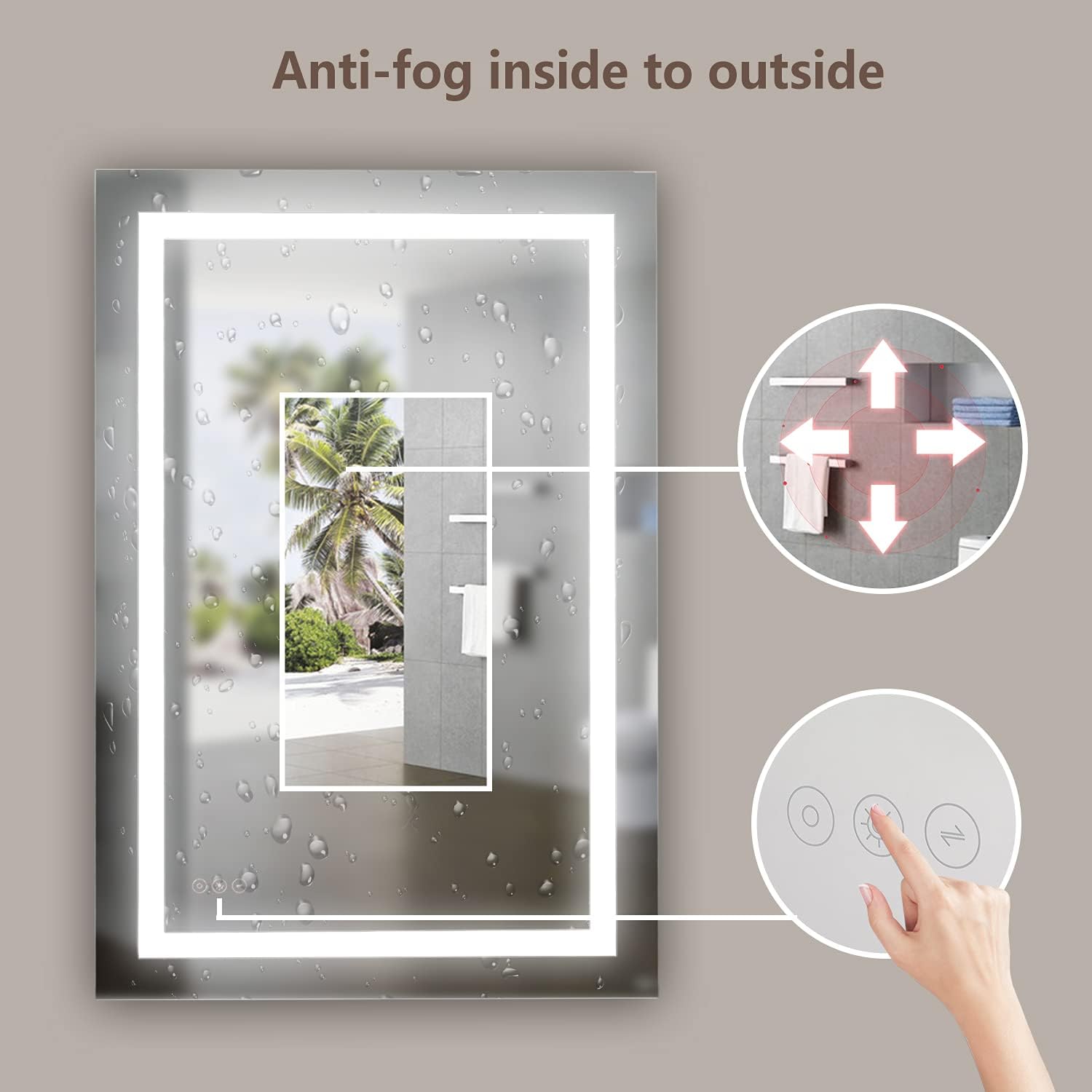 Movo LED Lighted Medicine Cabinet