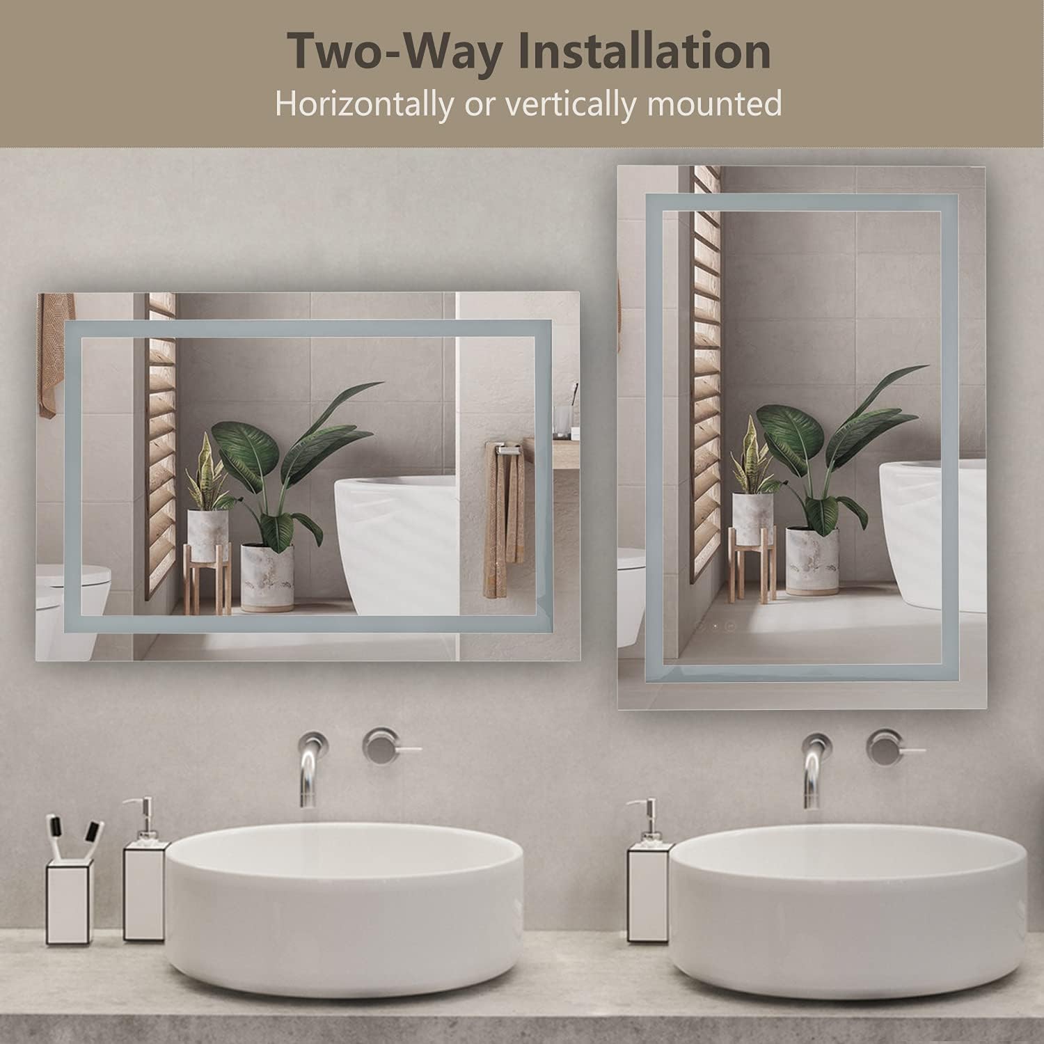 Movo LED Lighted Medicine Cabinet