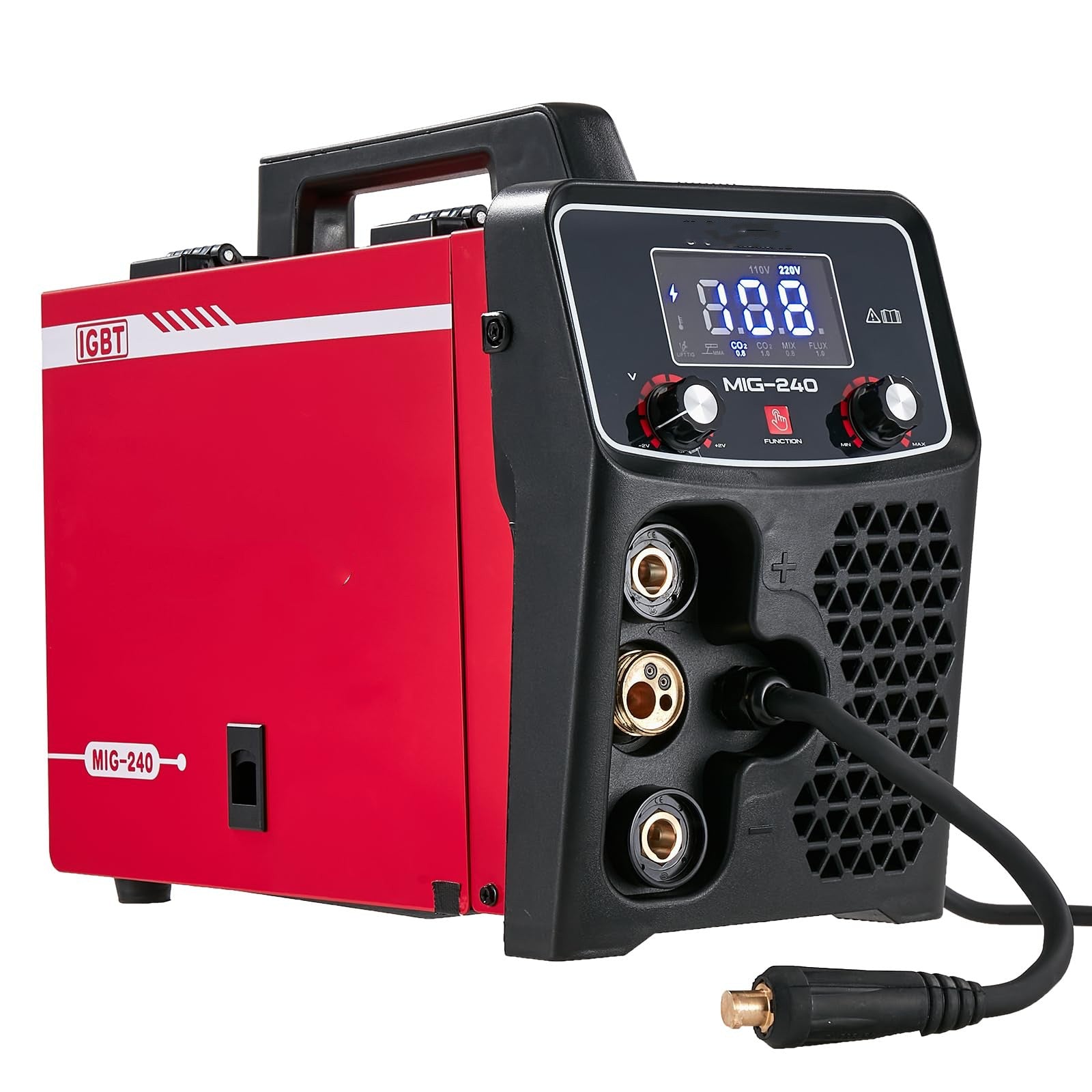 Stick Welder 200A 110V/220V Mini ARC Portable Synergic Control MMA Welding Machine with Hot Start Arc force and Anti-Stick,IGBT Inverter Welder Kit