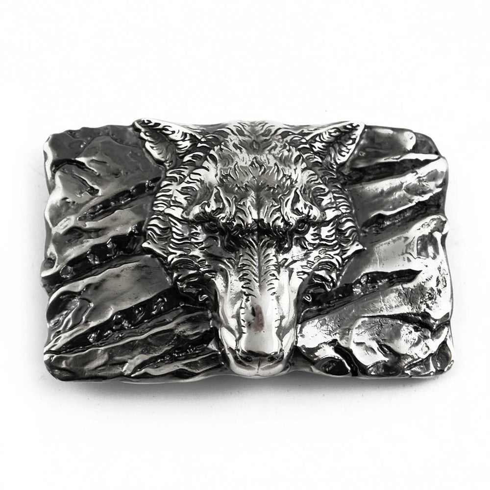 Viking mithology werewolf Fenris solid 925 Sterling Silver belt buckle