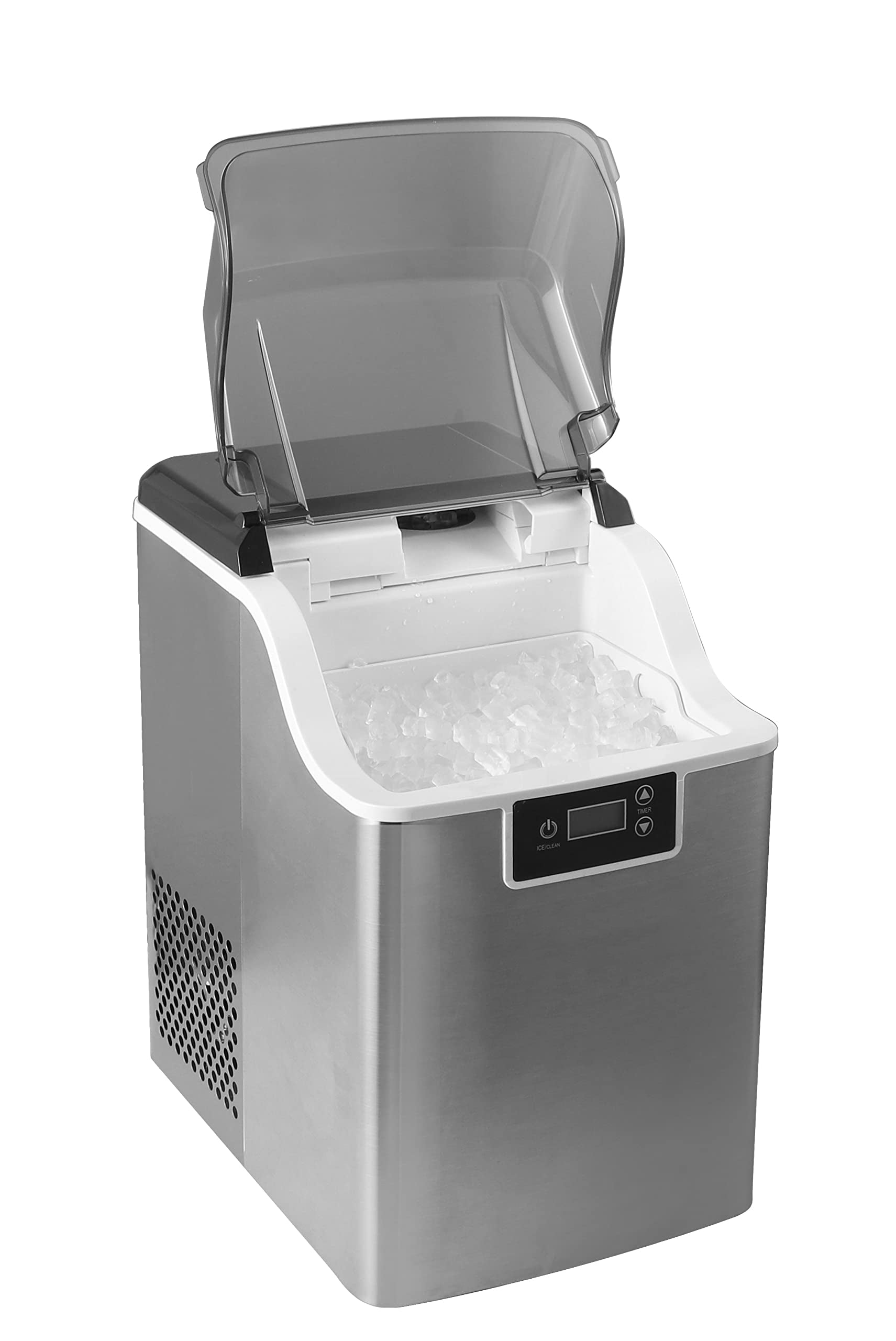 Countertop Crunchy Chewable Nugget Ice Maker V2, 44lbs per Day, Stainless Steel