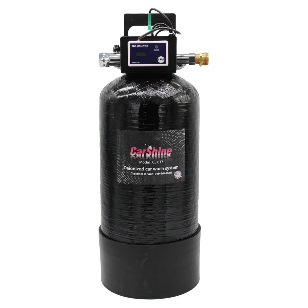 CarShine 817 Deionization Car Wash System, 1000 Gallon 0 PPM Water @ TDS 60 PPM, Bypass Valve and Inline TDS Meter, Spotless DI Mobile Detailing