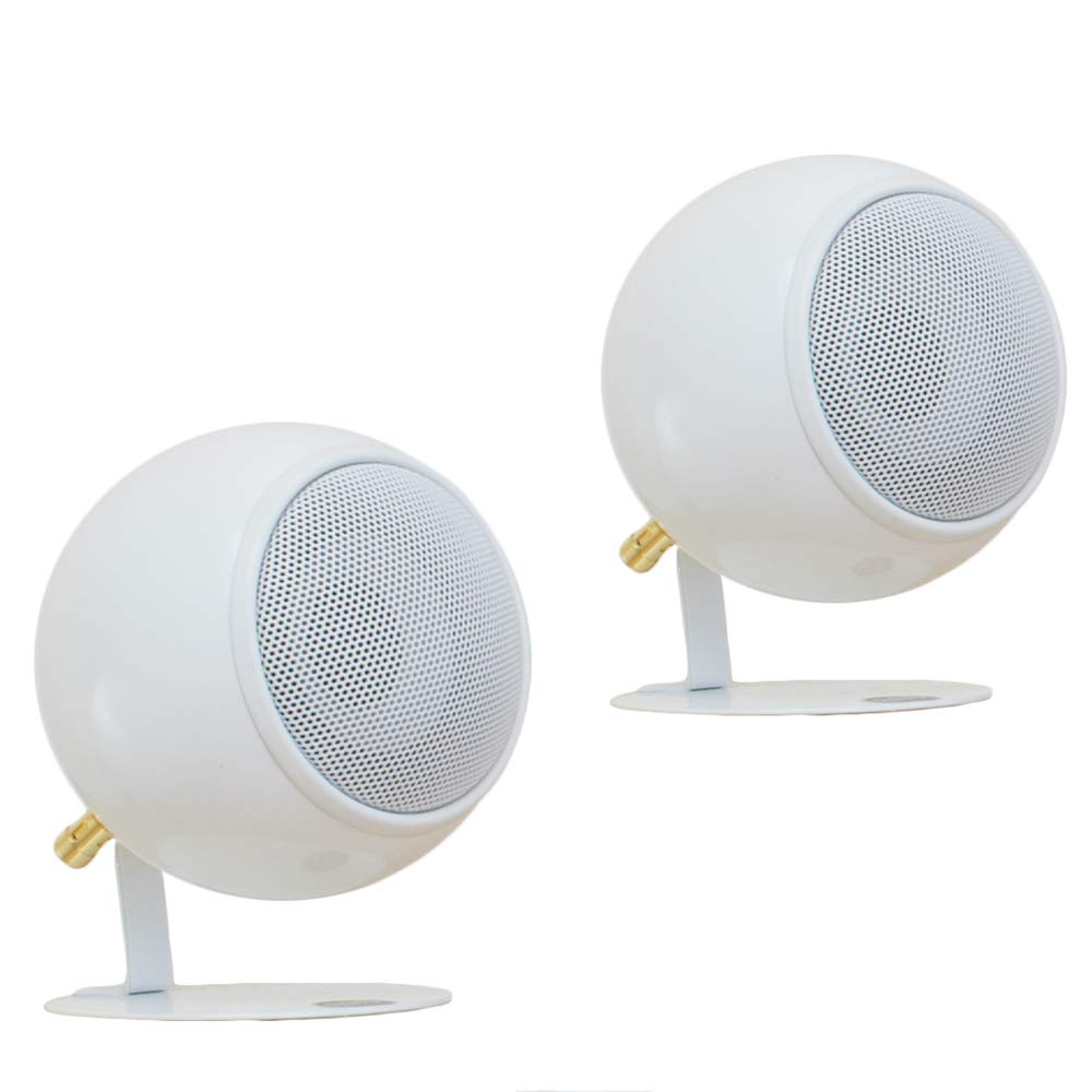 Mod1 Round Stereo & TV Speakers - Two Pack - Compact Stereo Speakers