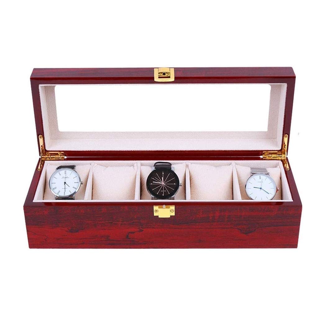 Jewelry Storage Box,Watch Organizer, 6 Slot PU Leather Storage Case, Gifts Birthday Gifts for Men and Women