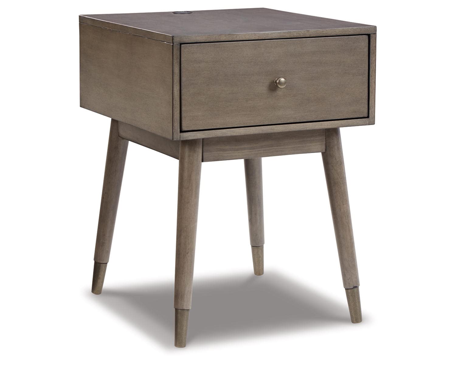 Paulrich Mid Century Accent Table with USB Ports