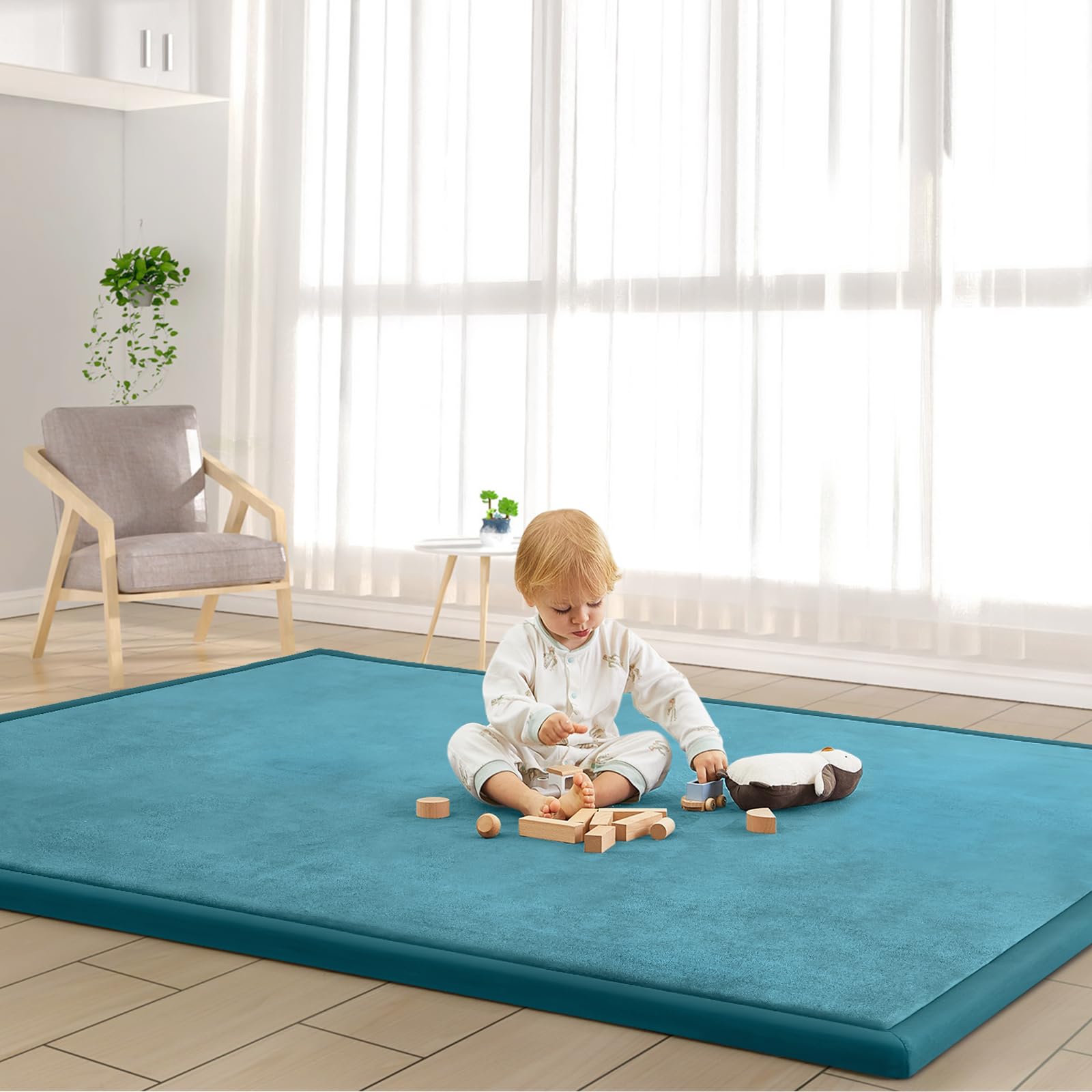 Baby Play Mat Nursery Rug  Memory Foam Area Rug Soft Padded Carpet