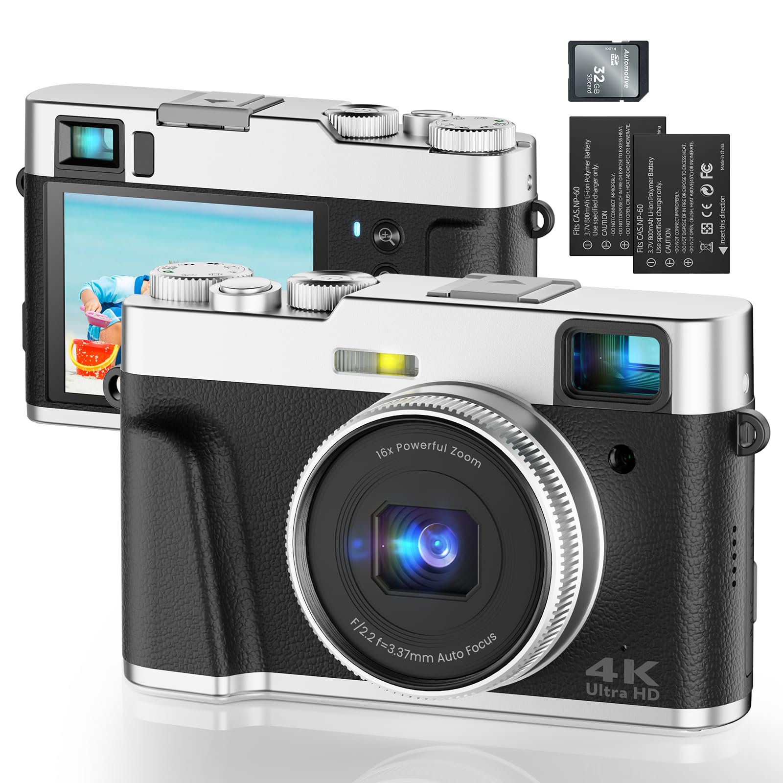 4K Digital Camera for Photography Autofocus, 48MP