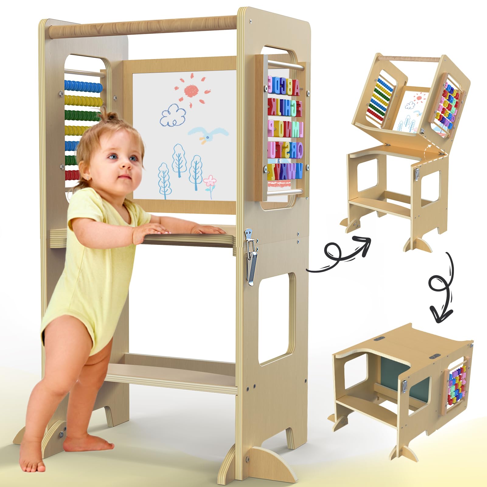 Weaning Table with Chalkboard and Plaything