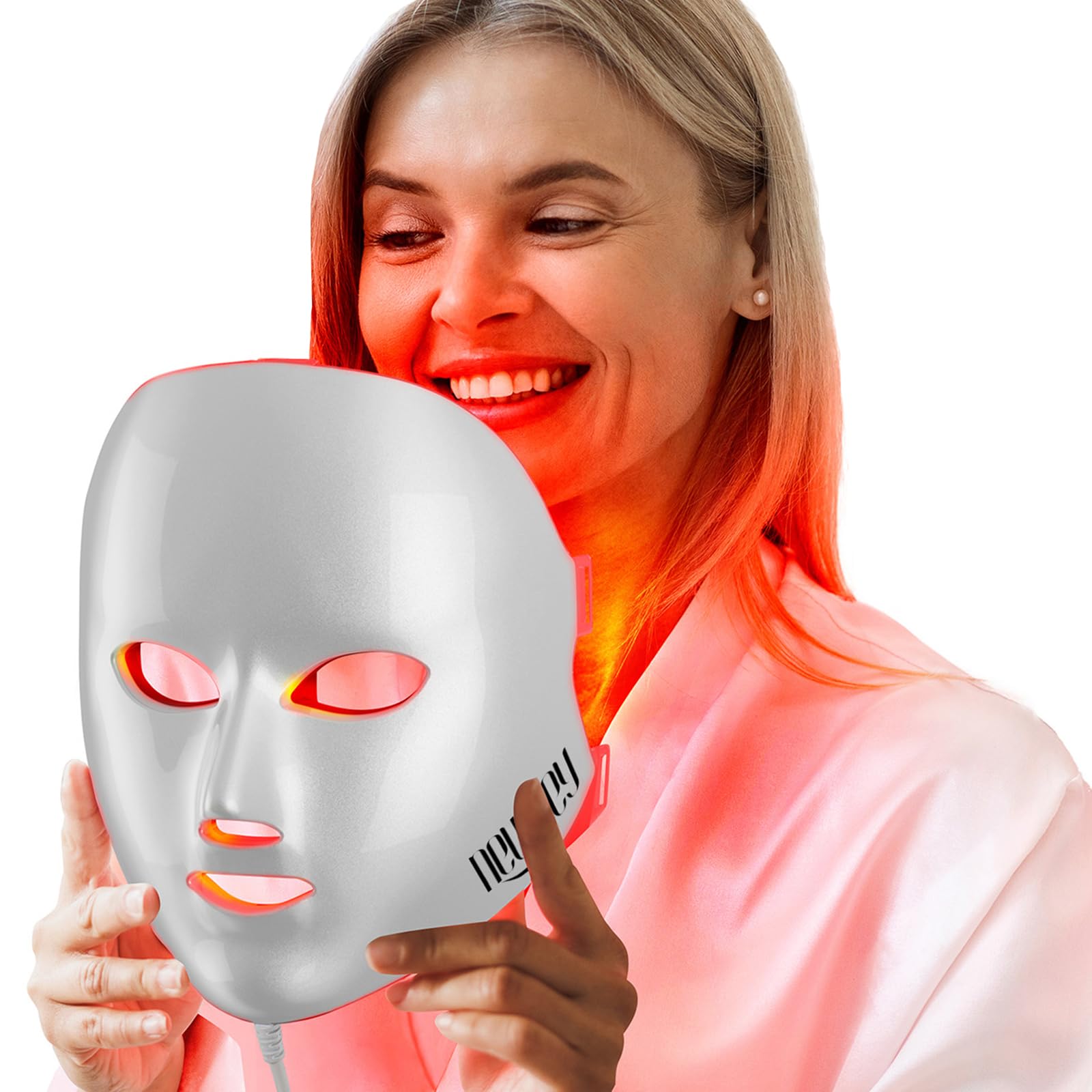 Red Light Therapy Mask for Face,7 Colors LED Face Mask Light Therapy