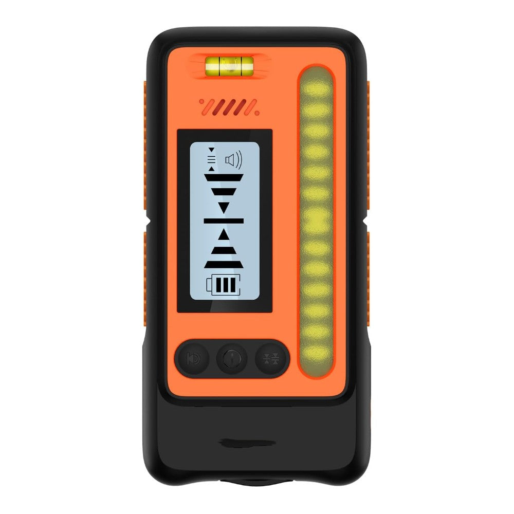 High Accuracy Laser Level Receiver : Dual LCD Display Laser Level Detector 197ft in Sunlight Outdoors, Loud Speaker, IP54 Shock-resistant, DR1