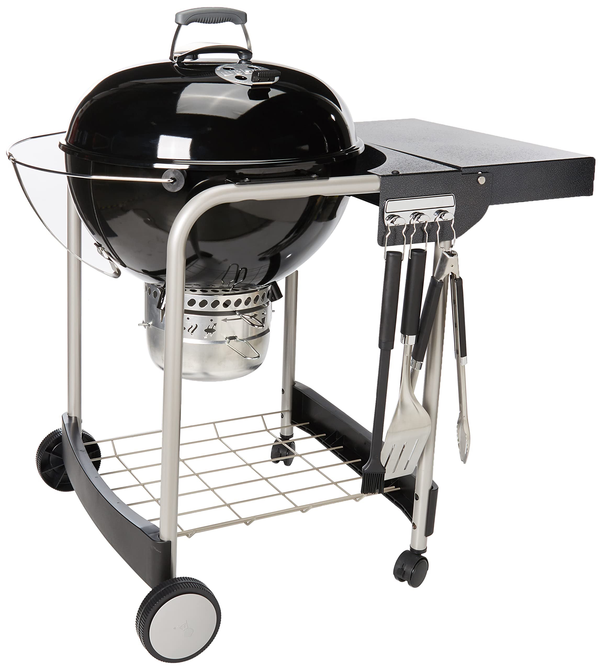 Charcoal Grill, 22-Inch, Black