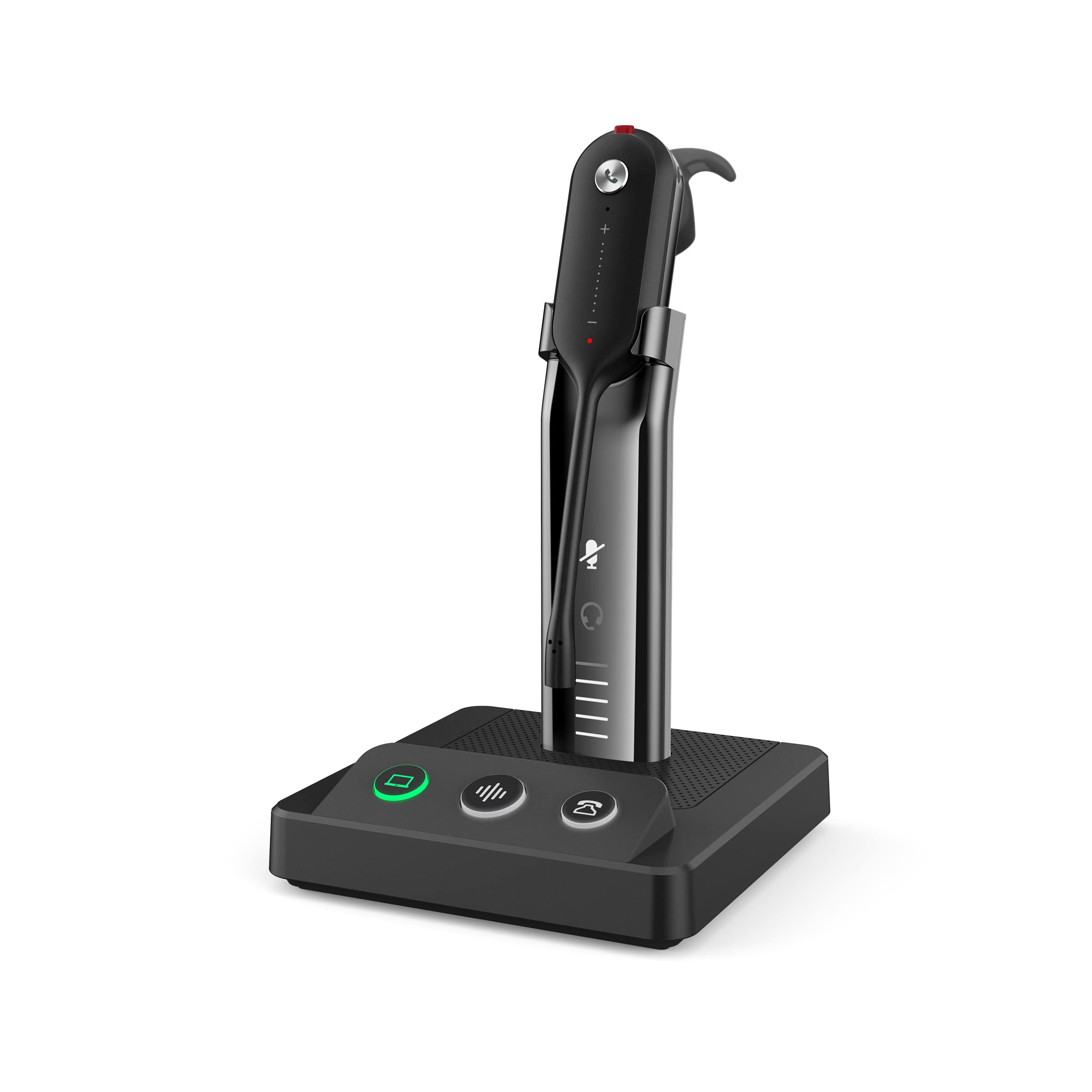 Convertible UC DECT Wireless Headset with Charge Stand