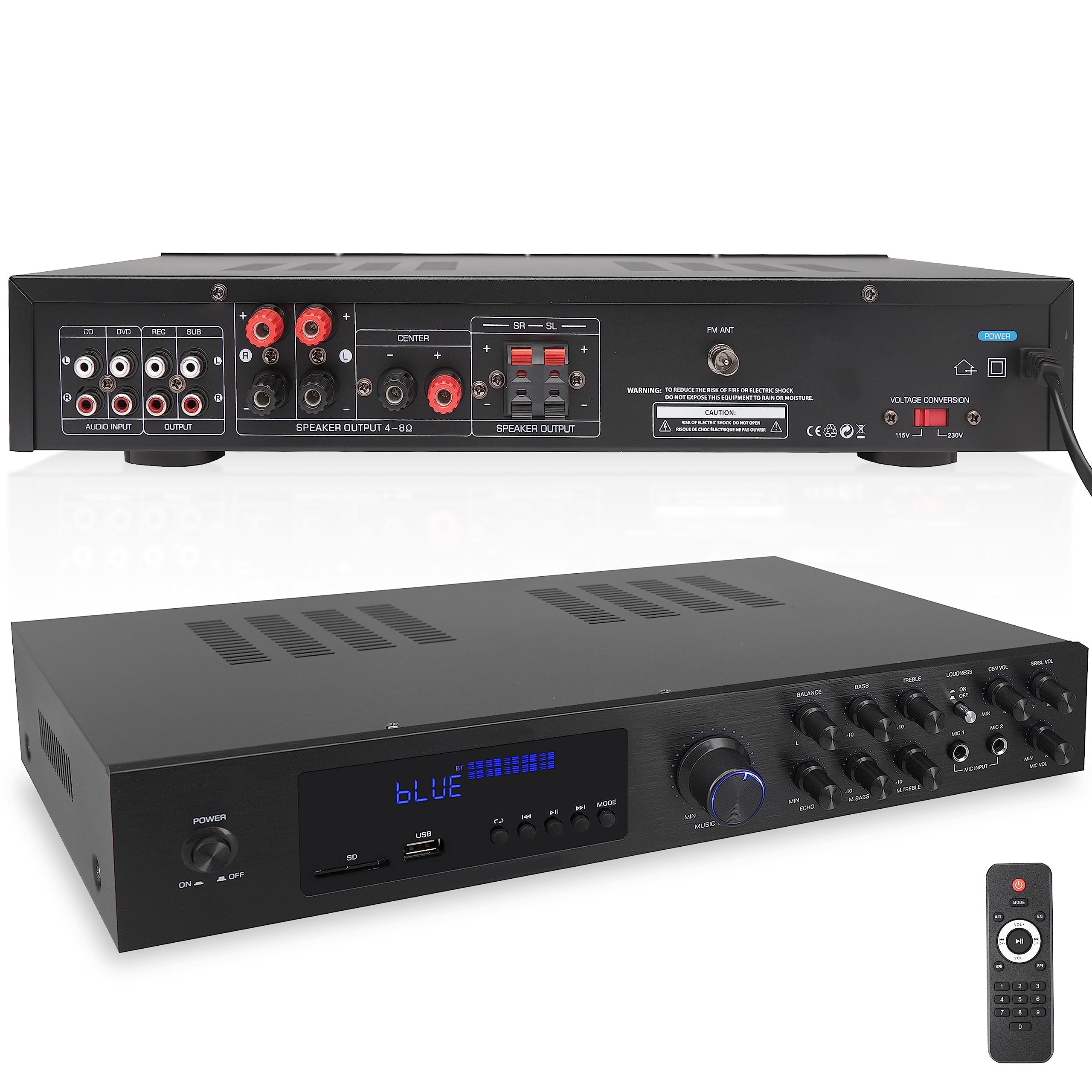 Rack Mount Bluetooth Receiver, Home Theater Amp