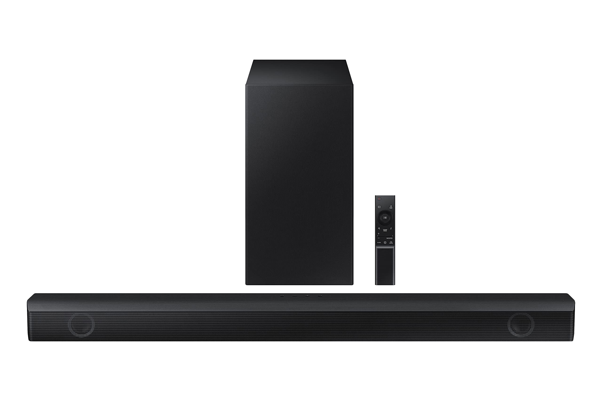 HW-C450 2.1ch Soundbar w/DTS Virtual X, Subwoofer Included, Bass Boost (Newest Model) SWA-9200S Wireless Rear Speaker Kit