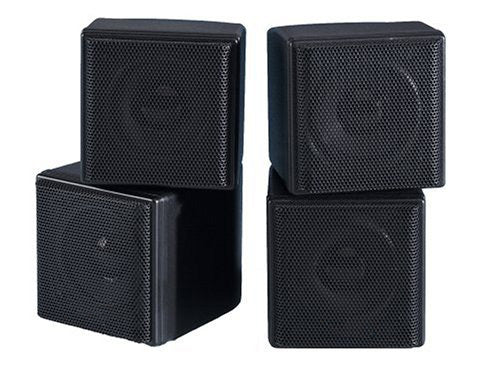 Audio 3.5" Mini Cube Speakers - Black (Pair)