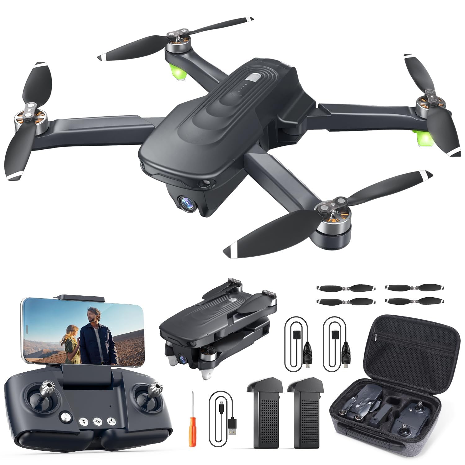 GPS Drone with 4K Camera for Adults, HS175D RC Quadcopter with Auto Return