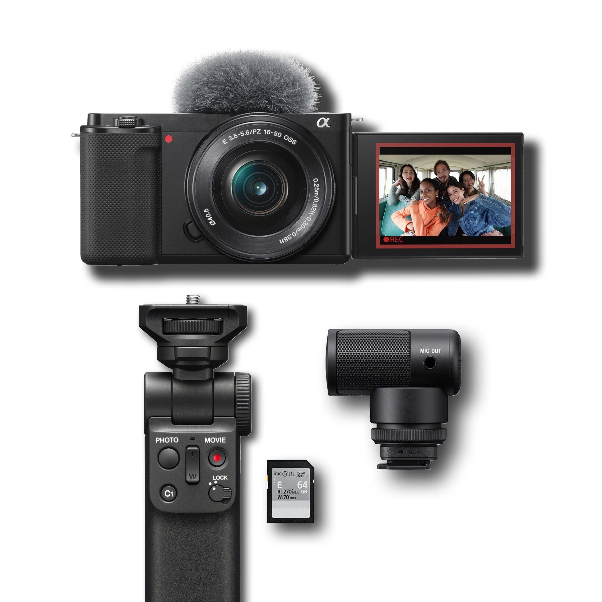 Alpha ZV-E10 - APS-C Interchangeable Lens Mirrorless Vlog Camera Kit - Black