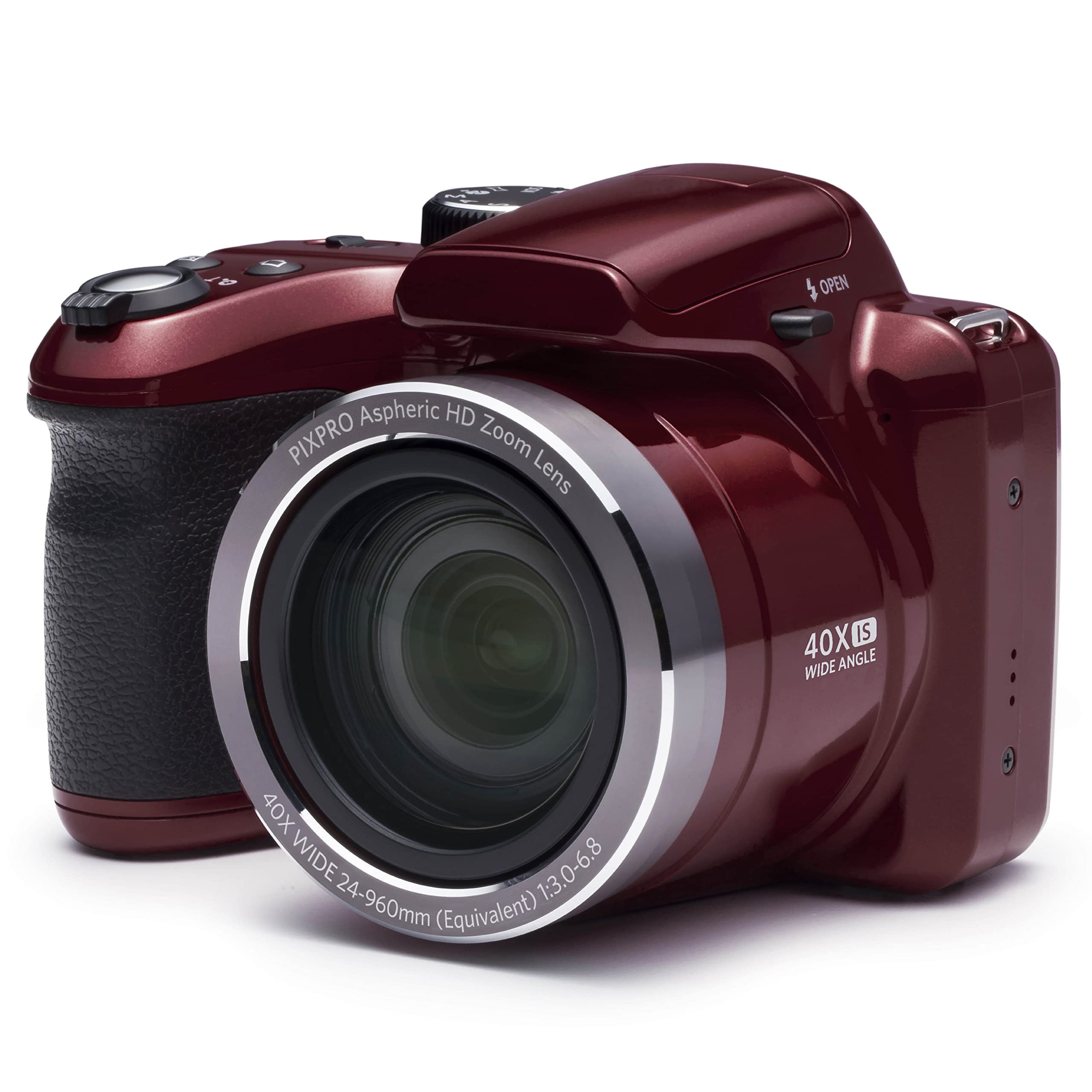 AZ401RD Point & Shoot Digital Camera with 3" LCD, Red