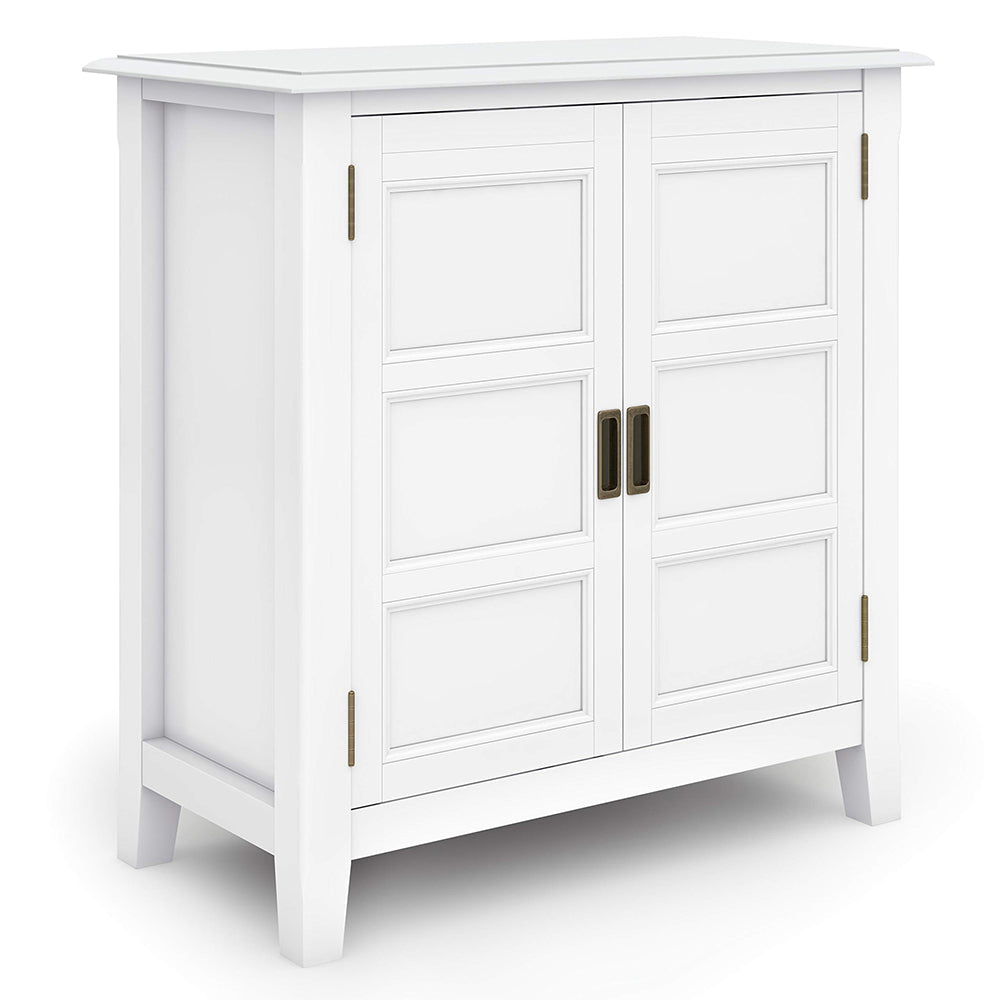 Burlington Solid Wood Wide Transitional Storage Cabinet in Distressed