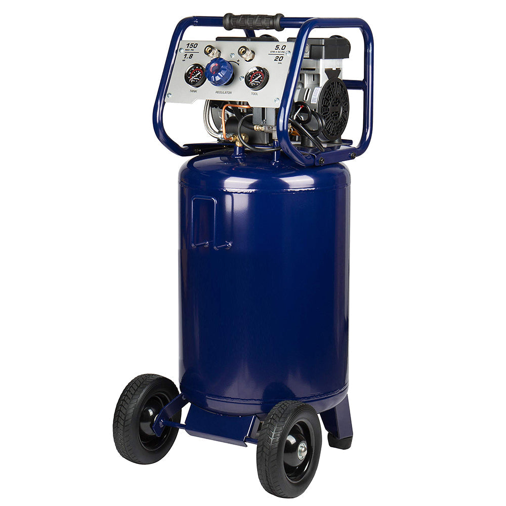 20 Gallon Ultra Quiet Air Compressor,1.8 HP Oil-Free Peak 150 PSI 68 Decibel Air Compressor